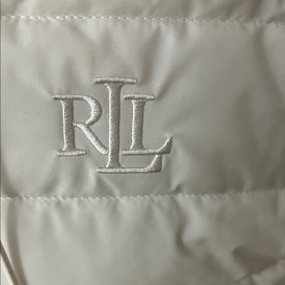 Lauren Ralph Lauren Cream Hooded Puffer Vest - Picture 2 of 12